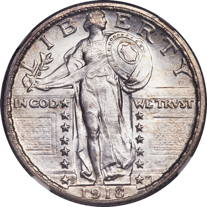 1918/7 S 25c Standing Liberty Quarter